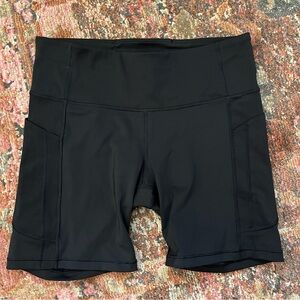 Athleta Black Biker Shorts with Pockets